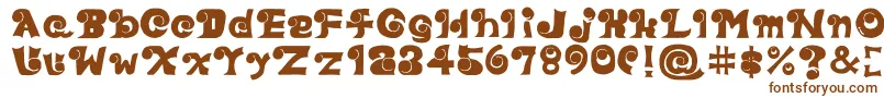 Eyefont Font – Brown Fonts on White Background