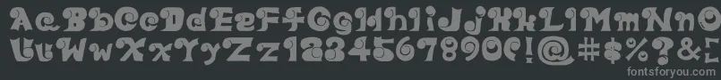 フォントEyefont – 黒い背景に灰色の文字