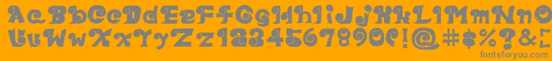 Fonte Eyefont – fontes cinzas em um fundo laranja