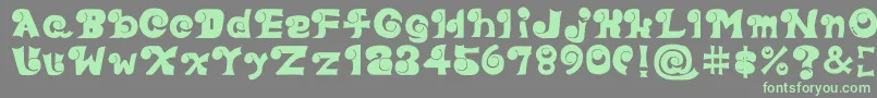 Fonte Eyefont – fontes verdes em um fundo cinza