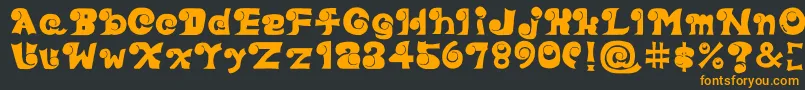 Eyefont-fontti – oranssit fontit mustalla taustalla