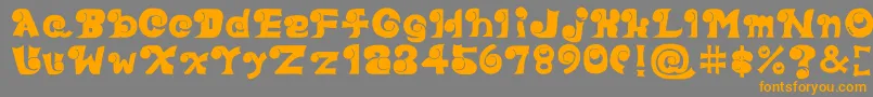 Eyefont Font – Orange Fonts on Gray Background