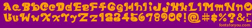 Eyefont Font – Orange Fonts on Purple Background