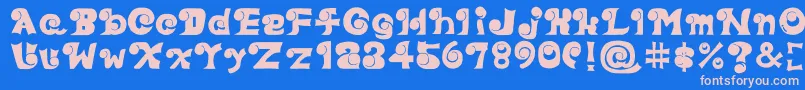 Шрифт Eyefont – розовые шрифты на синем фоне