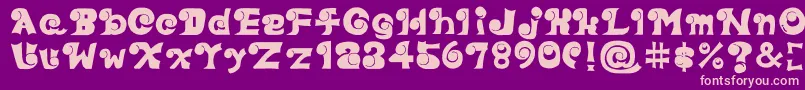 Eyefont Font – Pink Fonts on Purple Background