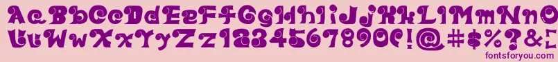 fuente Eyefont – Fuentes Moradas Sobre Fondo Rosa