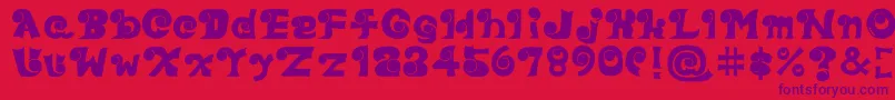 Eyefont Font – Purple Fonts on Red Background