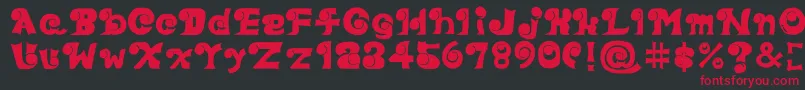 Eyefont Font – Red Fonts on Black Background