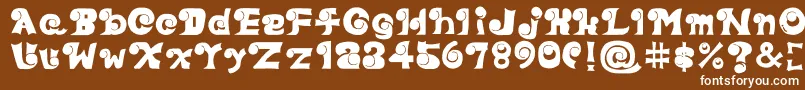 フォントEyefont – 茶色の背景に白い文字