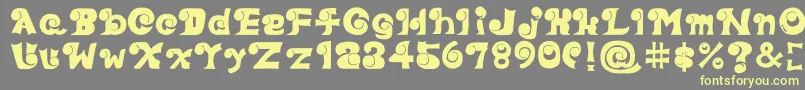 Шрифт Eyefont – жёлтые шрифты на сером фоне