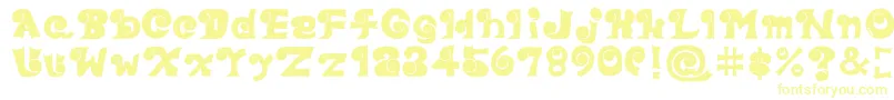 Eyefont Font – Yellow Fonts on White Background