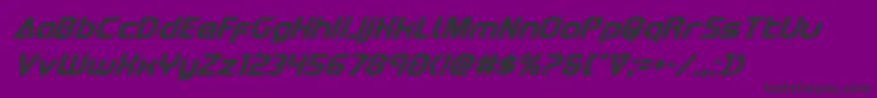 Redlinesuperital Font – Black Fonts on Purple Background