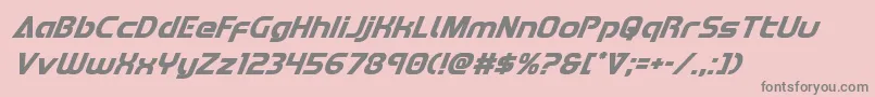 Redlinesuperital-Schriftart – Graue Schriften auf rosa Hintergrund