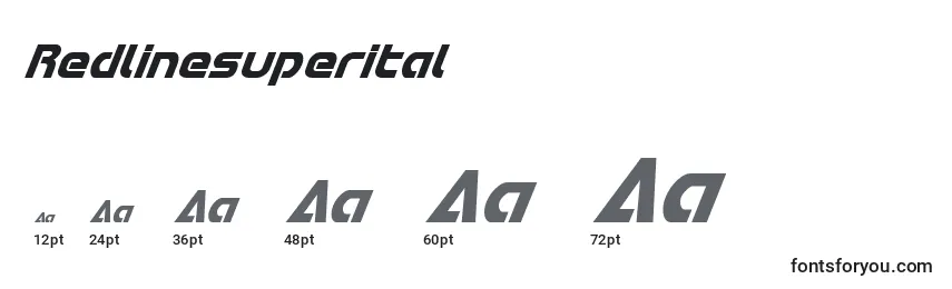 Redlinesuperital Font Sizes