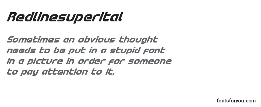 Redlinesuperital Font