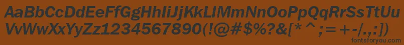 FranklinGothicItcDemiItalicBt Font – Black Fonts on Brown Background