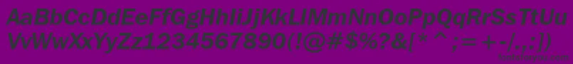 FranklinGothicItcDemiItalicBt Font – Black Fonts on Purple Background