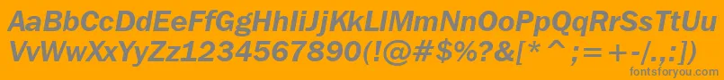 fuente FranklinGothicItcDemiItalicBt – Fuentes Grises Sobre Fondo Naranja