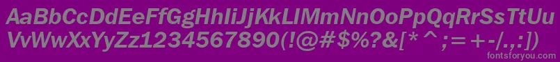 FranklinGothicItcDemiItalicBt Font – Gray Fonts on Purple Background