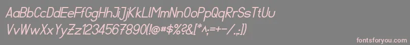 FibelSuedItalic Font – Pink Fonts on Gray Background