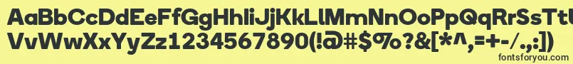 BoingRegular Font – Black Fonts on Yellow Background