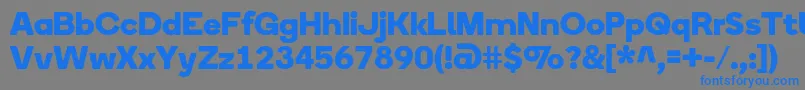 BoingRegular Font – Blue Fonts on Gray Background