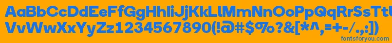 BoingRegular Font – Blue Fonts on Orange Background