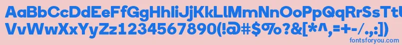 BoingRegular Font – Blue Fonts on Pink Background