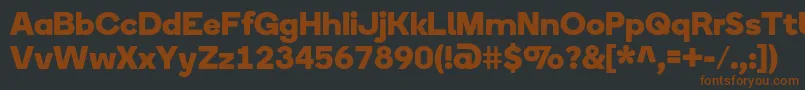 BoingRegular Font – Brown Fonts on Black Background