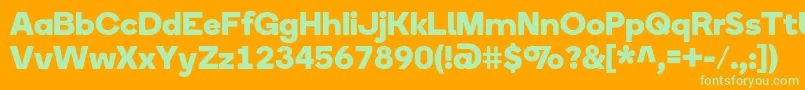 BoingRegular Font – Green Fonts on Orange Background