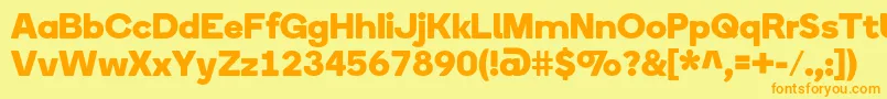 BoingRegular Font – Orange Fonts on Yellow Background