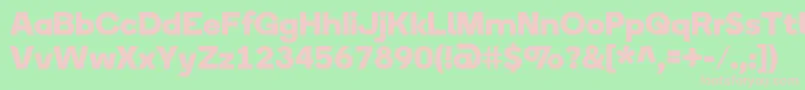 BoingRegular Font – Pink Fonts on Green Background