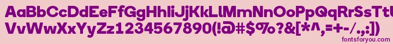BoingRegular Font – Purple Fonts on Pink Background
