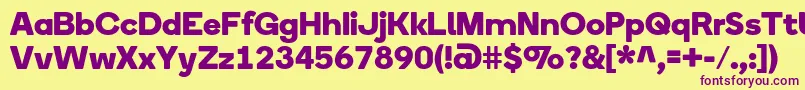 BoingRegular Font – Purple Fonts on Yellow Background