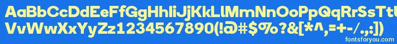 BoingRegular Font – Yellow Fonts on Blue Background