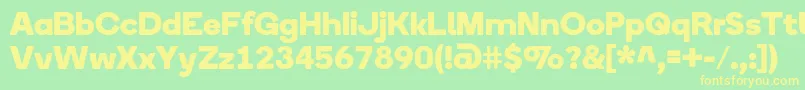 BoingRegular Font – Yellow Fonts on Green Background