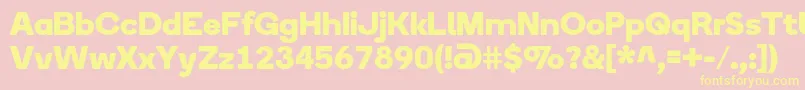 BoingRegular Font – Yellow Fonts on Pink Background