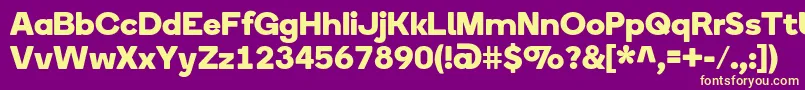 BoingRegular Font – Yellow Fonts on Purple Background