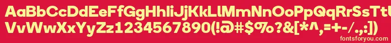 BoingRegular Font – Yellow Fonts on Red Background