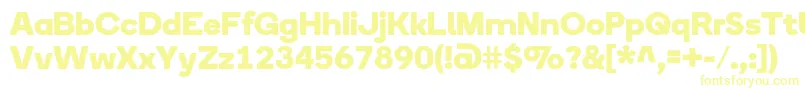 BoingRegular Font – Yellow Fonts on White Background