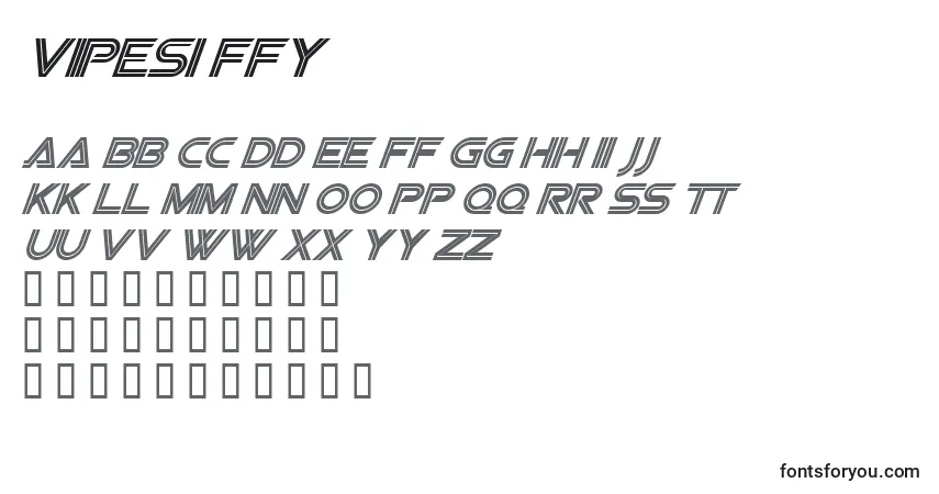 Schriftart Vipesi ffy – Alphabet, Zahlen, spezielle Symbole