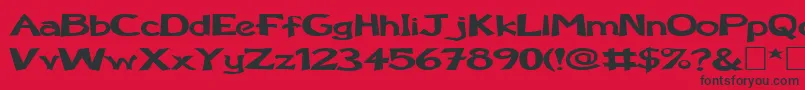 FzBasic12Ex Font – Black Fonts on Red Background
