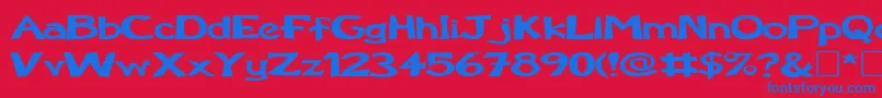 FzBasic12Ex Font – Blue Fonts on Red Background