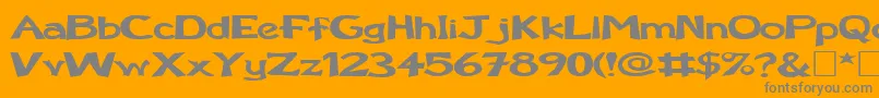 FzBasic12Ex-Schriftart – Graue Schriften auf orangefarbenem Hintergrund