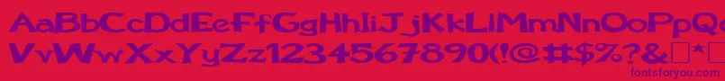 FzBasic12Ex Font – Purple Fonts on Red Background