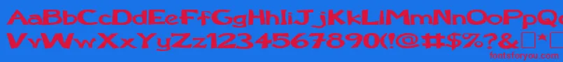 Шрифт FzBasic12Ex – красные шрифты на синем фоне