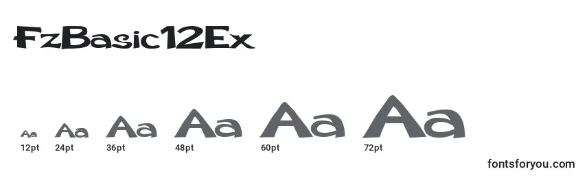 Размеры шрифта FzBasic12Ex