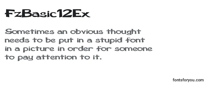 Schriftart FzBasic12Ex
