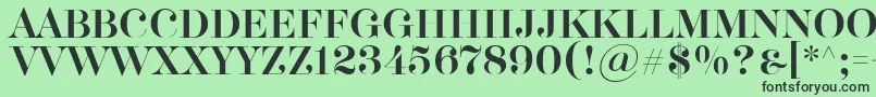 Akerbryggedisplay-fontti – mustat fontit vihreällä taustalla