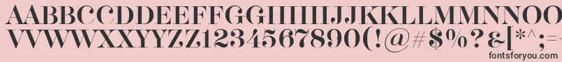 Akerbryggedisplay-Schriftart – Schwarze Schriften auf rosa Hintergrund